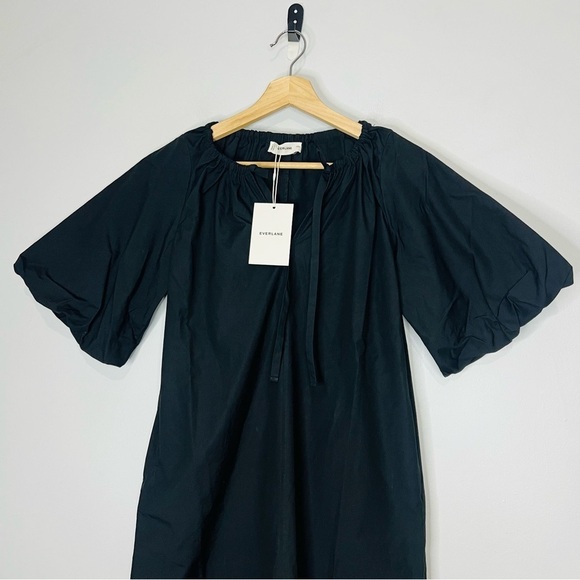 EVERLANE The Supima® Puff-Sleeve Dress xxsmall - Picture 3 of 8